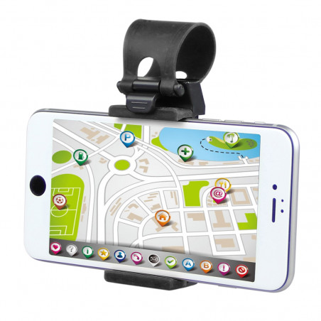Support voiture universel avec fixation volant - Noir