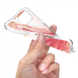 Coque pour iPhone 12/12 PRO - Marbre corail