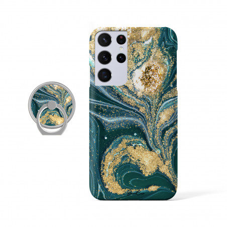 Coque protectrice avec impression 360 et finition soyeuse + anneau...