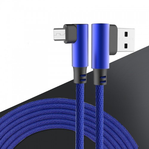Câble Micro USB Coude - Bleu