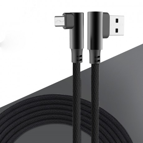 Câble Micro USB Coude - Noir