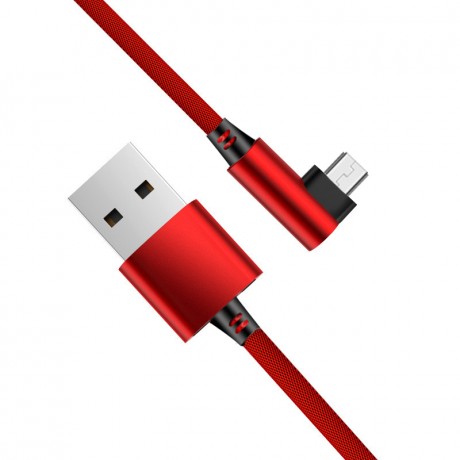Câble Micro USB Coude - Rouge