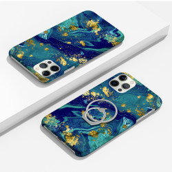 Coque protectrice avec impression 360 et finition soyeuse + anneau...
