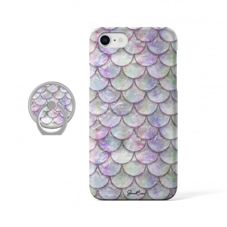 Coque protectrice avec impression 360 et finition soyeuse + anneau...