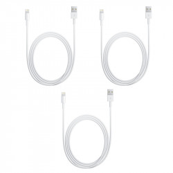 Lot de 3 cables USB/ Lightning 1 m - Blanc
