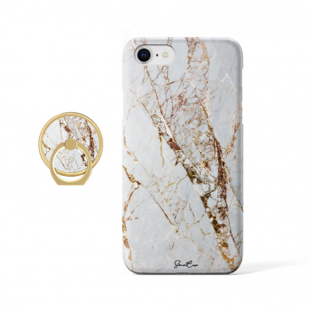 Coque protectrice avec impression 360 et finition soyeuse + anneau...