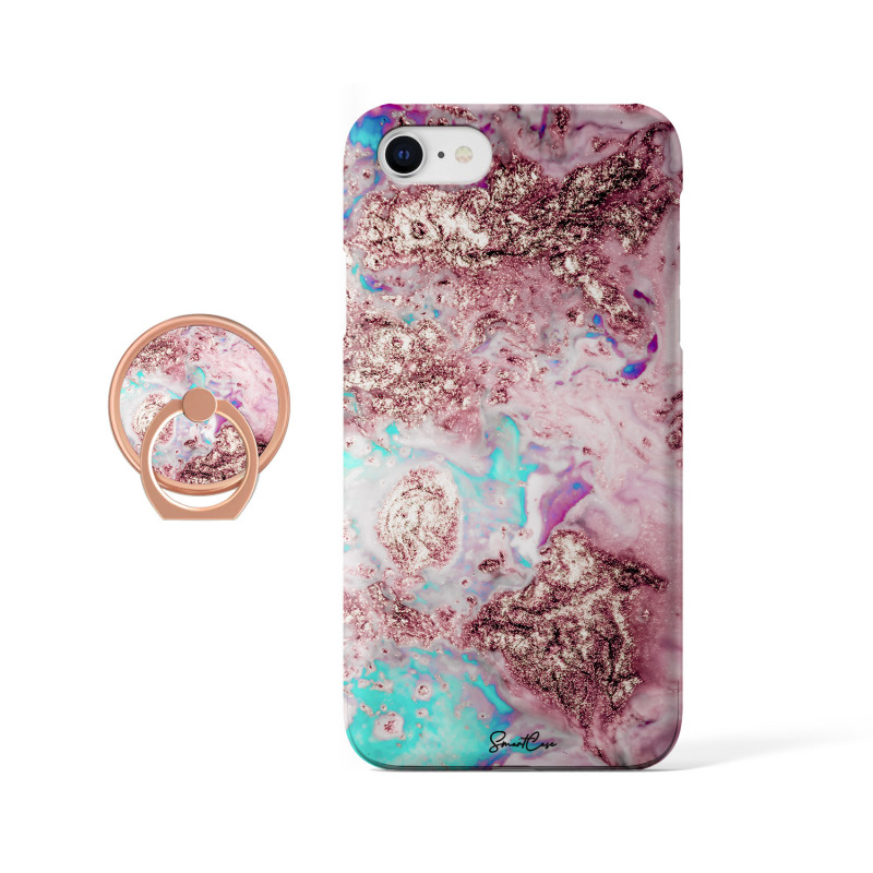 Coque protectrice avec impression 360 et finition soyeuse + anneau...