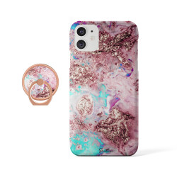 Coque protectrice avec impression 360 et finition soyeuse + anneau...