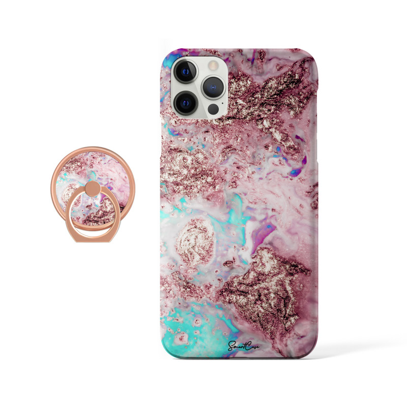 Coque protectrice avec impression 360 et finition soyeuse + anneau...