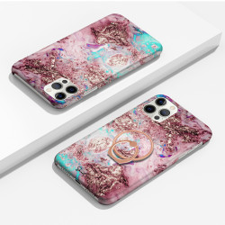Coque protectrice avec impression 360 et finition soyeuse + anneau...