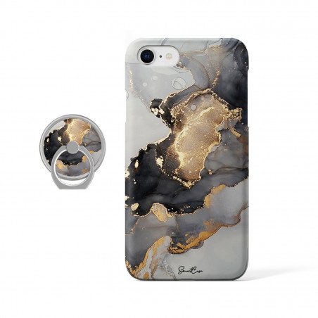 Coque protectrice avec impression 360 et finition soyeuse + anneau...