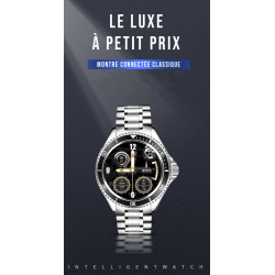 Montre intelligente Bluetooth de luxe 1,28 pouces avec ecran...