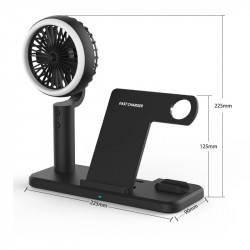 Support de charge rapide 3 en 1 sans fil pliable 15W avec...