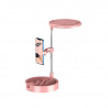 Support anneau lumineux LED pliable pour 2 mobiles avec trepied et...