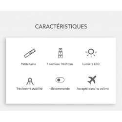 Mini trepied pliable Selfie Stick Bluetooth avec telecommande et...