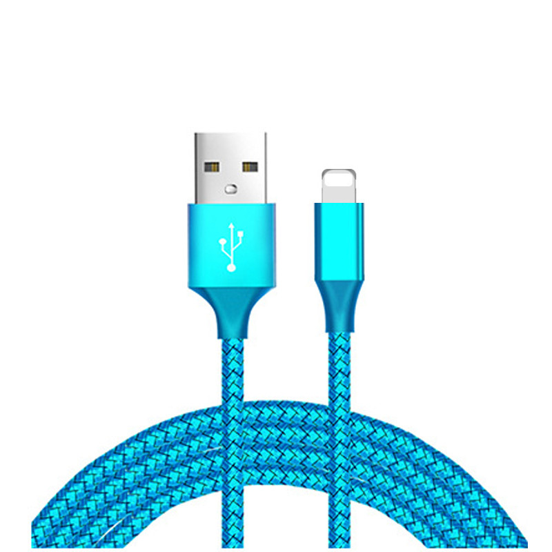 Cable type Lightning de charge et de synchronisation Premium 2A - Bleu