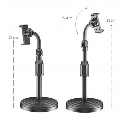 Support mobile universel rotatif et retractable de haut en bas - Noir