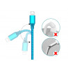 Cable type Lightning de charge et de synchronisation Premium 2A - Bleu