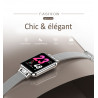 Montre intelligente IOS Android 1,2 pouces avec bracelet milanaise...