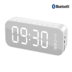 Radio reveil Bluetooth a LED avec lecteur de musique et horloge...