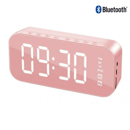 Radio reveil Bluetooth a LED avec lecteur de musique et horloge...