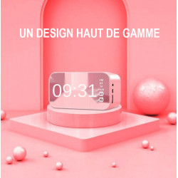 Radio reveil Bluetooth a LED avec lecteur de musique et horloge...