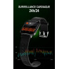 Montre intelligente Bluetooth 1,7 pouces avec bracelet en silicone...