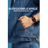 Montre intelligente Bluetooth 1,7 pouces avec bracelet en silicone...