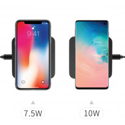 Chargeur a induction sans fil QI rapide carre 10 W - Noir