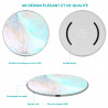 Chargeur a induction sans fil avec indicateur LED argent - Marbre...