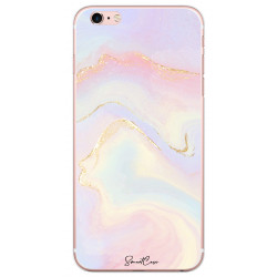 Coque souple transparente pour iPhone 6/7/8/SE2020 - Marbre pastel