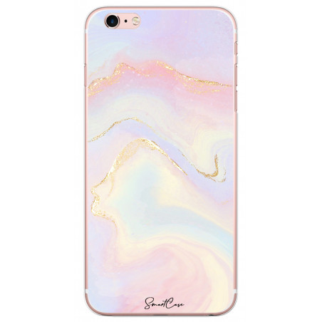 Coque souple transparente pour iPhone 6/7/8/SE2020 - Marbre pastel