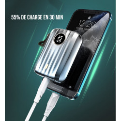 Banque dalimentation a charge rapide 22,5 W double USB - Tie & dye...