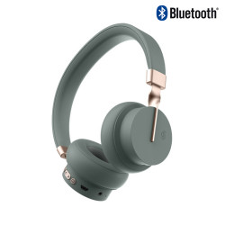 Casque Bluetooth V5.0 mains libres avec bandeau sans fil - Vert kaki