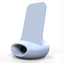 Qi chargeur sans fil a induction rapide avec support et lumiere LED