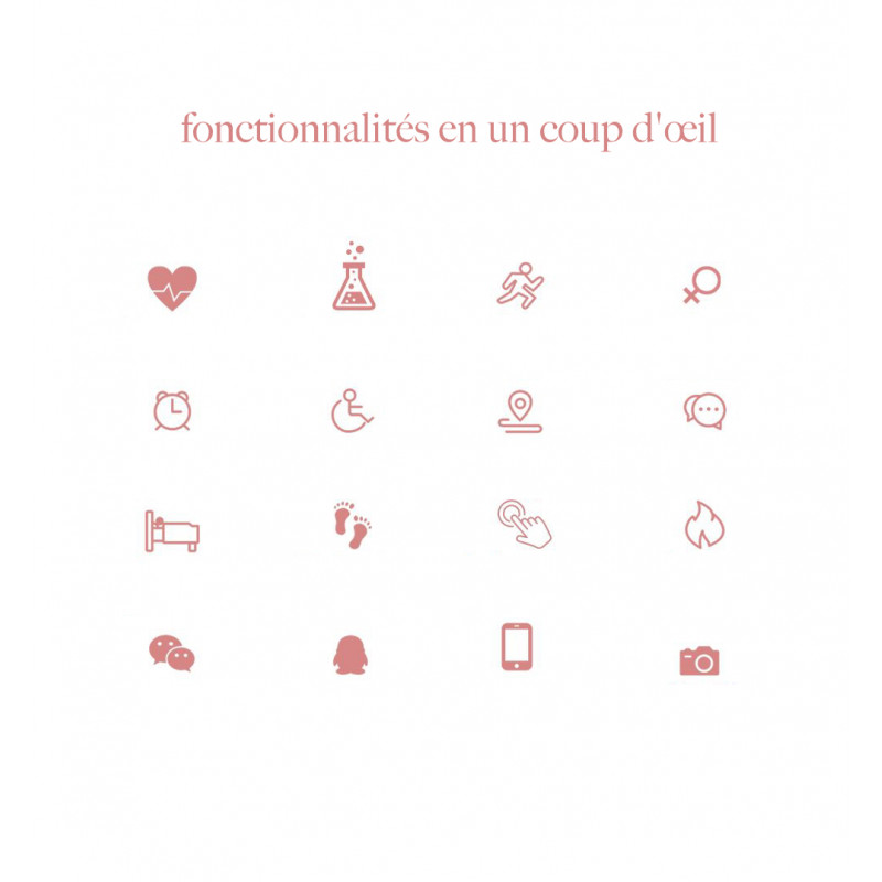 Bracelet intelligent connecte avec suivi de frequence cardiaque et...