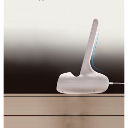 Qi chargeur sans fil a induction rapide avec support et lumiere LED