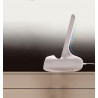 Qi chargeur sans fil a induction rapide avec support et lumiere LED