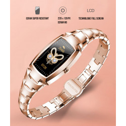Bracelet intelligent connecte avec suivi de frequence cardiaque et...