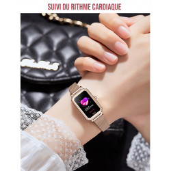 Montre intelligente connectee Bluetooth 5.0 avec frequence...