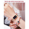 Montre intelligente connectee Bluetooth 5.0 avec frequence...