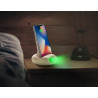 Qi chargeur sans fil a induction rapide avec support et lumiere LED