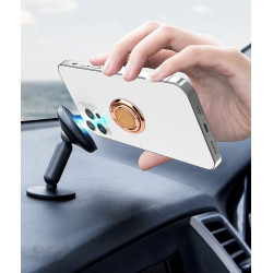 Stand anneau pliant et rotatif pour mobile - Rose or