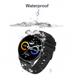 Montre intelligente Bluetooth 5.0 avec grand ecran touch - Noir