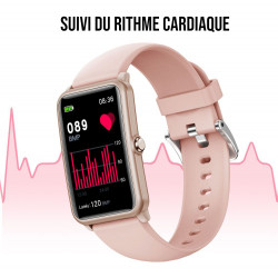 Montre intelligente Bluetooth 5.0 elegante rose - Bracelet...