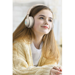 Casque stereo Bluetooth 5.0 professionnel - Taupe