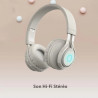Casque stereo Bluetooth 5.0 professionnel - Taupe