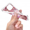 Coque souple transparente pour iPhone 13 - Marbre rose