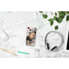 Coque souple transparente pour iPhone 13 - Marbre noir & or