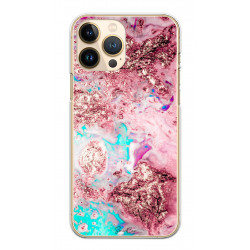 Coque souple transparente pour iPhone 13 PRO - Marbre rose